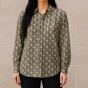 Have Green Patterned Women's Top
